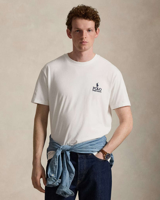 Polo Ralph Lauren Men's Classic Fit Logo Jersey T-Shirt in White