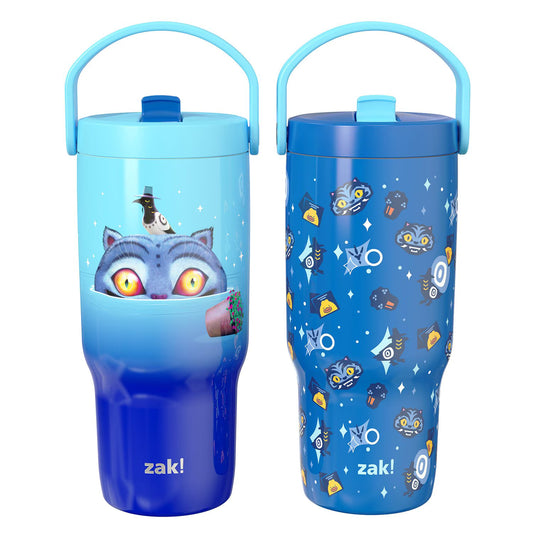 Zak Designs KPop 20oz Stainless Steel Sutton Flex Grip Siply Tumbler Set (2-Pack Derpy Edition)