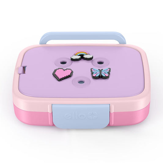 Ello Benni Kids Bento Lunch Box with Carry Handle &amp; Ice Pack in Purple