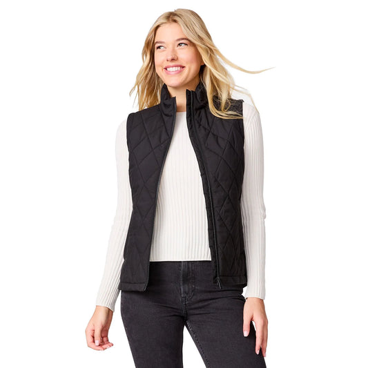 Free Country Women's Quilted Vest | Black