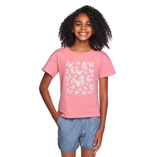 Gap Kids Girls Short Sleeve Tee | Pink