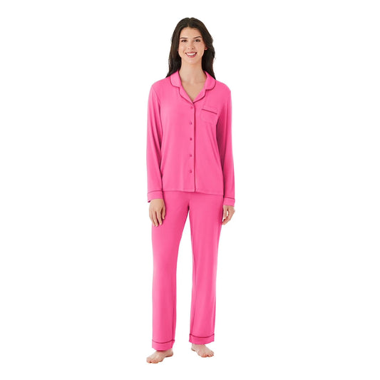 Member’s Mark DreamMark Women’s 2-Piece Notch Collar Pajama Set in Pink