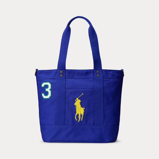 Polo Ralph Lauren Big Pony Cotton Canvas Large Tote in New Sapphire