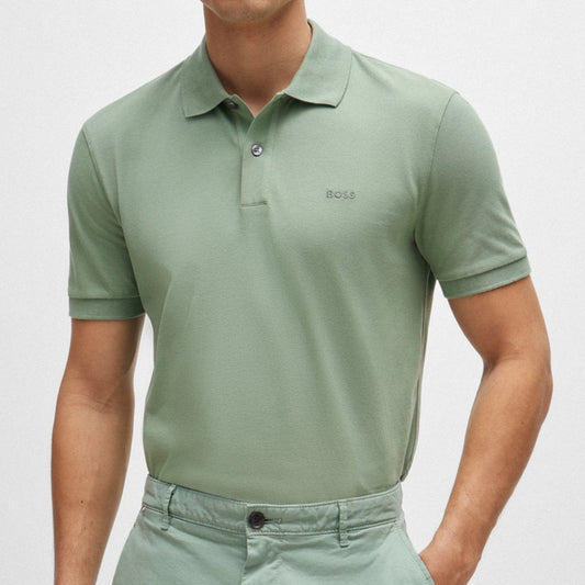 Hugo Boss Pallas Regular-Fit Polo Shirt in Cotton Green