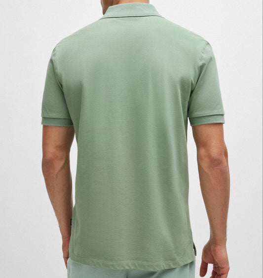 Hugo Boss Pallas Regular-Fit Polo Shirt in Cotton Green