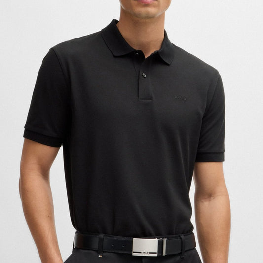 Hugo Boss Pallas Regular-Fit Polo Shirt in Black