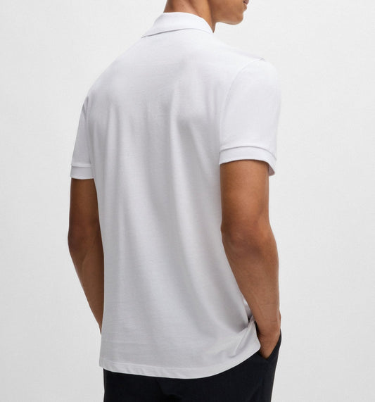 Hugo Boss Pallas Regular-Fit Polo Shirt in Cotton White