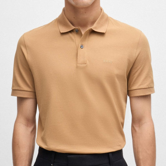 Hugo Boss Pallas Regular-Fit Polo Shirt in Beige