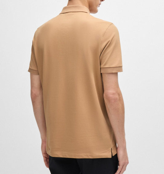 Hugo Boss Pallas Regular-Fit Polo Shirt in Beige