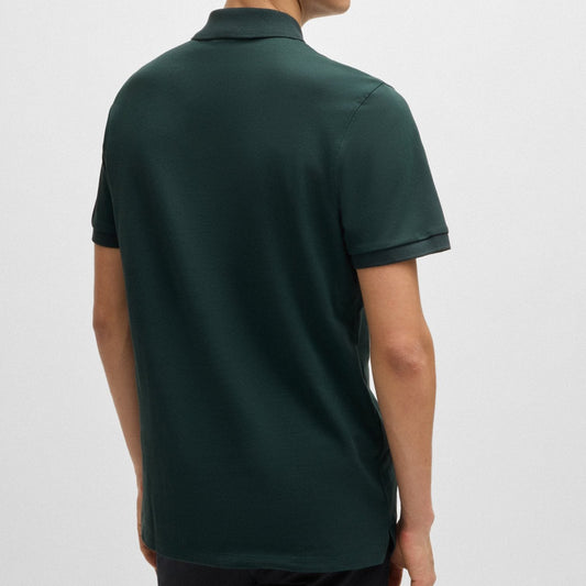 Hugo Boss Pallas Regular-Fit Polo Shirt in Cotton Dark Green