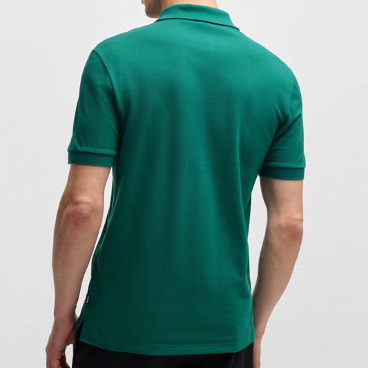 Hugo Boss Pallas Regular-Fit Polo Shirt in Cotton Dark Green