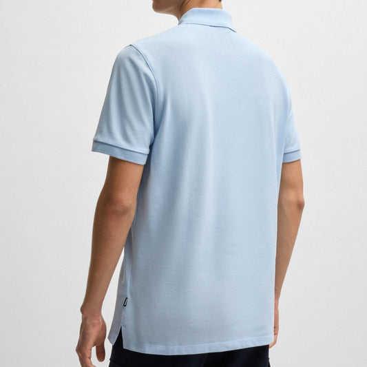 Hugo Boss Pallas Regular-Fit Polo Shirt in Cotton Light Blue