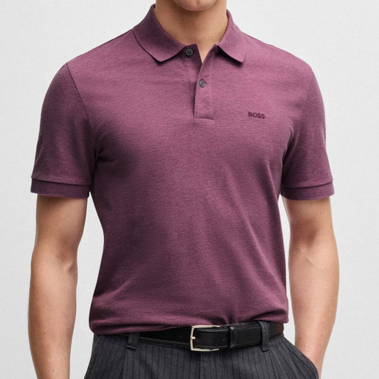 Hugo Boss Pallas Regular-Fit Polo Shirt in Cotton Dark Purple