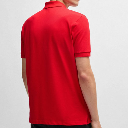 Hugo Boss Pallas Regular-Fit Polo Shirt in Cotton Red