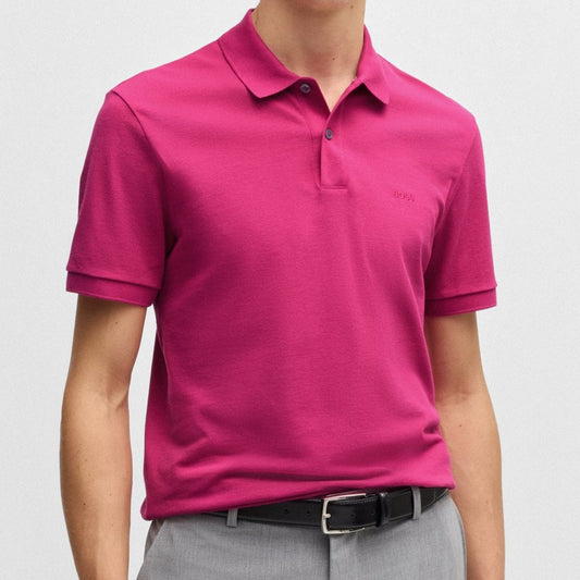 Hugo Boss Pallas Regular-Fit Polo Shirt in Cotton Pink