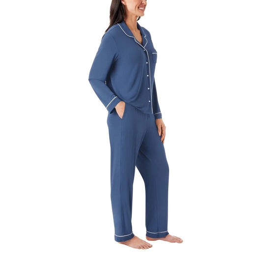 Member's Mark DreamMark Women's 2-Piece Notch Collar Pajama Set in Blue
