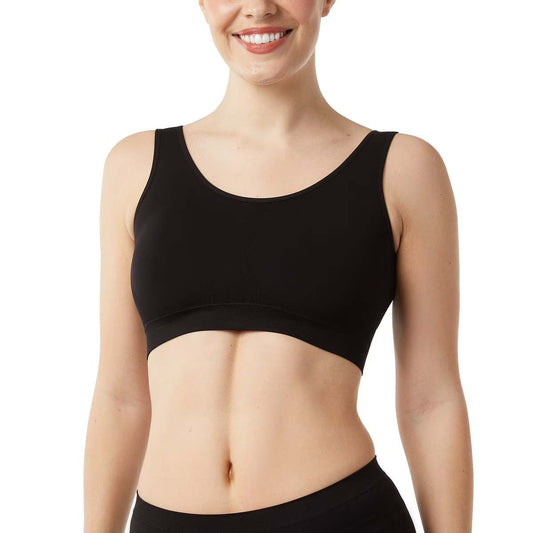 Layer Zero by 32 Degrees Women’s Seamless Bra (2-pack) in Black/Tan