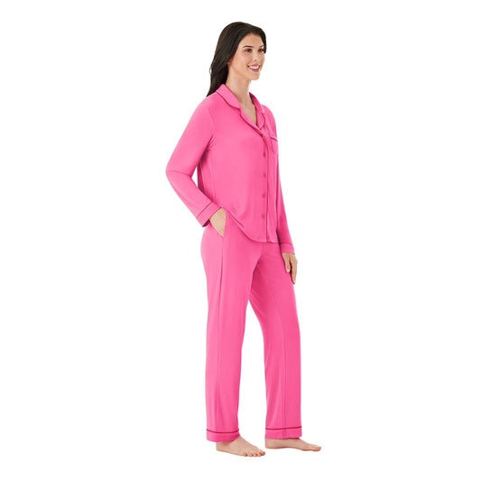 Member’s Mark DreamMark Women’s 2-Piece Notch Collar Pajama Set in Pink