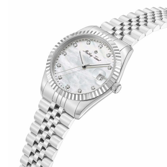 Mathey-Tissot Quartz White Mother of Pearl Dial Men's Watch