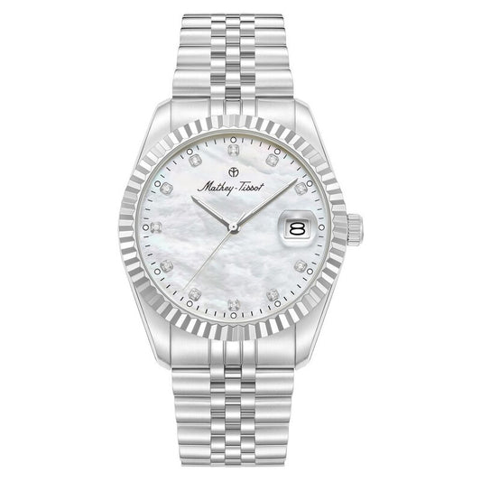 Mathey-Tissot Quartz White Mother of Pearl Dial Men's Watch