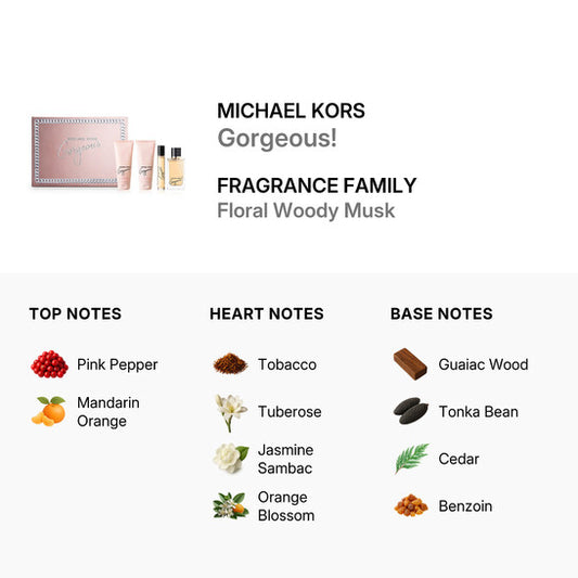 Michael Kors Ladies Gorgeous Gift Set Fragrances