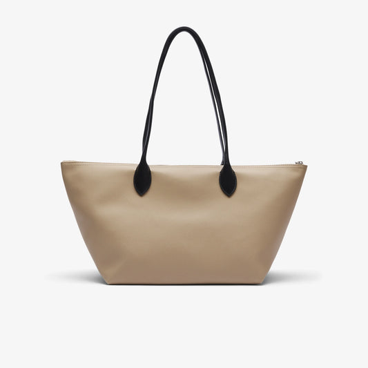 Lacoste Athena Shopping Bag in "Eco Sand Noir"