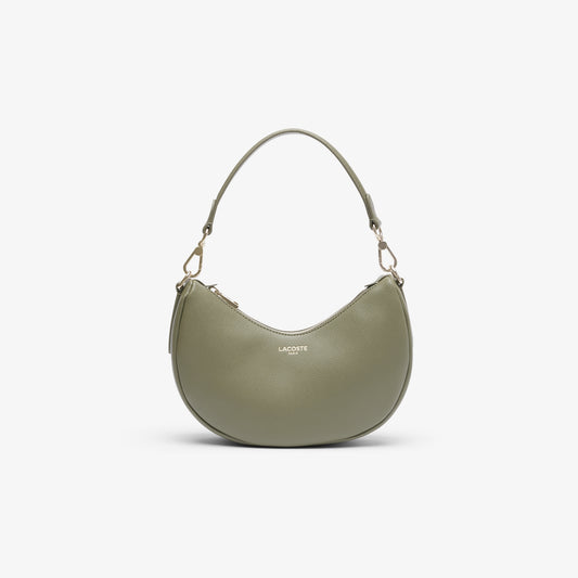 Lacoste Small Champs-Élysées Half-Moon Bag in Kaki (Color Code N93)
