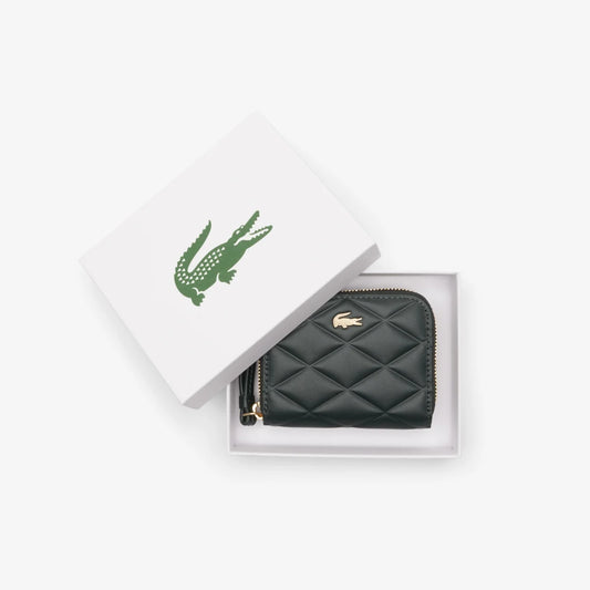 Lacoste Women's Small Crocodelle Leather Coin Purse in Sinople • B43