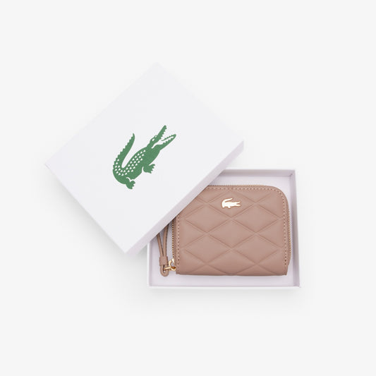 Lacoste Women's Small Crocodelle Leather Coin Purse in Taupe • N81