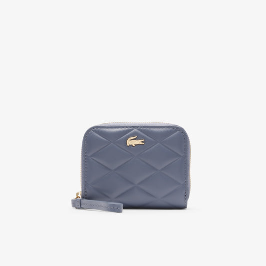 Lacoste Women's Small Crocodelle Leather Coin Purse in Folkstone Gray • R28