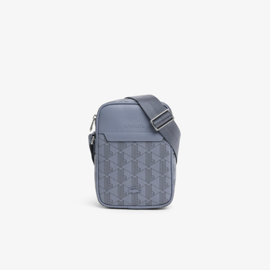 Lacoste Men's The Blend Satchel (Mono Folkstone Gray Abime • T22)