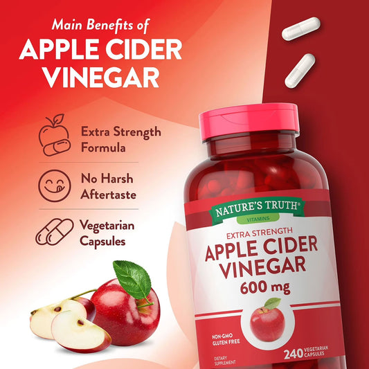 Nature's Truth Triple Strength Apple Cider Vinegar (600 mg Extra Strength Capsules, 240 ct.)