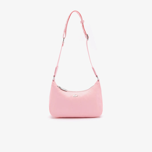 Lacoste Unisex Metal Crocodile Branded Strap Nylon Shoulder Bag