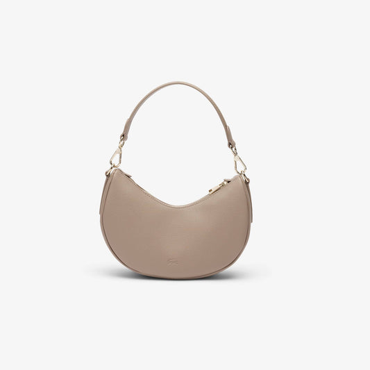 Lacoste Small Champs-Élysées Half-Moon Bag in Taupe (Color Code N81)