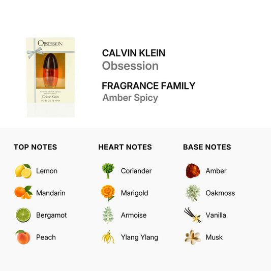 Calvin Klein Obsession / EDP Spray 0.5 oz / 15 ml