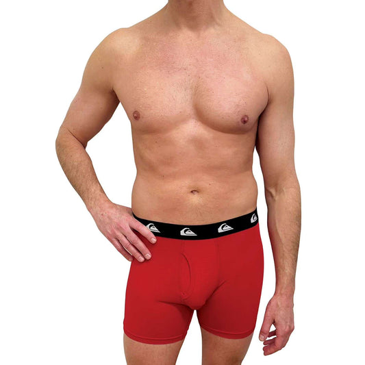 Quiksilver Men's 4-Pack Performance Mesh Boxer Brief in the Red/Black Pack