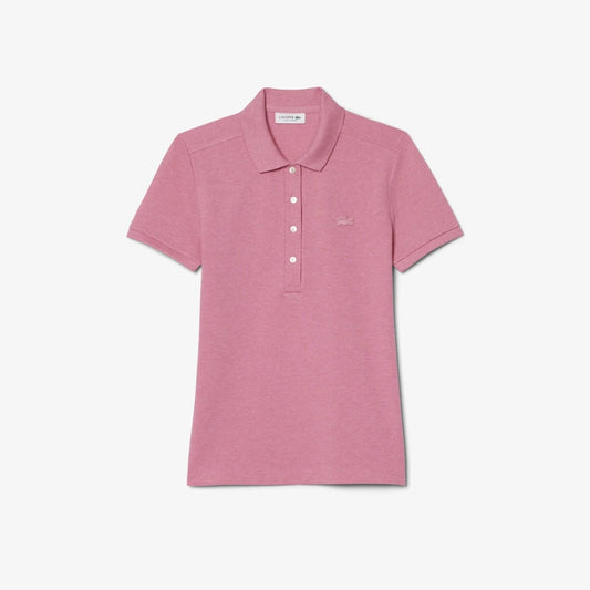 Lacoste Women's L.12.D Slim Fit Stretch Mini Piqué Polo Shirt (Raspberry Chine • B1I)