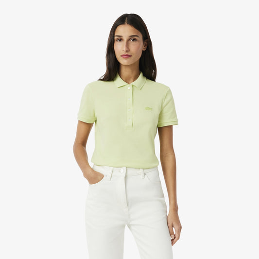 Lacoste Women's L.12.D Slim Fit Stretch Mini Piqué Polo Shirt (Sencha • BIC)
