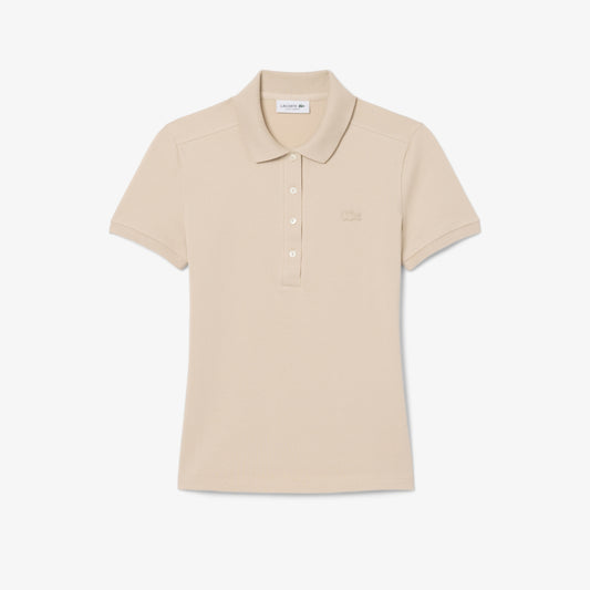 Lacoste Women's L.12.D Slim Fit Stretch Mini Piqué Polo Shirt in Powder • S7G
