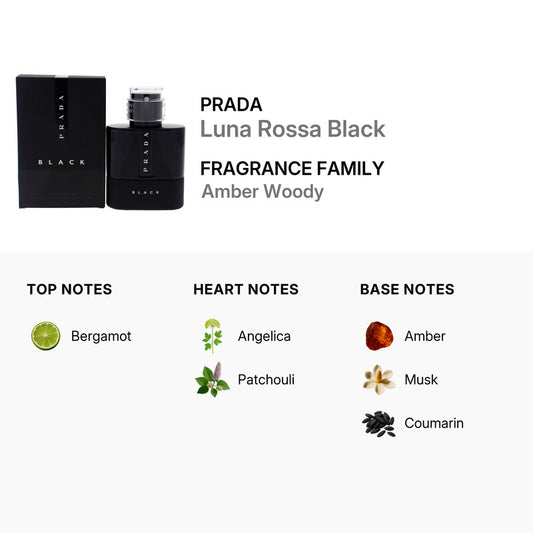 Prada Men's Luna Rossa Black Eau de Parfum (1.7 oz / 50 ml)