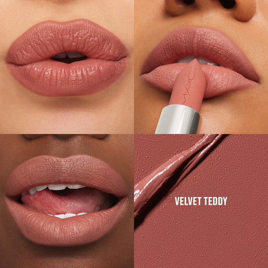 MAC Cosmetics Mini M·A·Cximal Silky Matte 12HR Wear Lipstick in Velvet Teddy