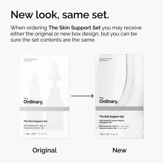 The Ordinary The Skin Support Set with Niacinamide + Hyaluronic Acid