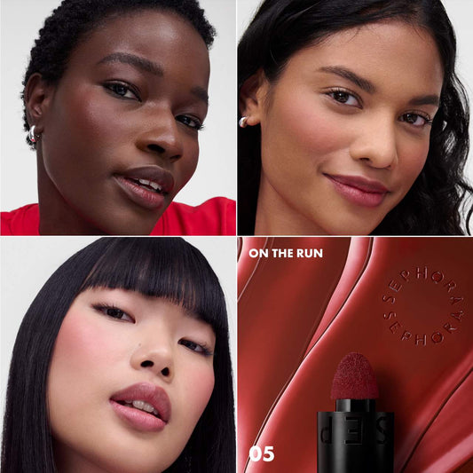 Sephora Collection Blush & Go Longwear Matte Liquid Blush For Lip and Cheek |  05 On The Run - Deep Berry Matte