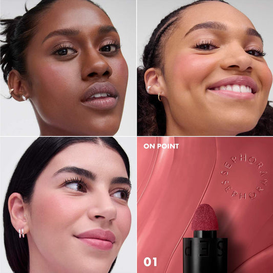 Sephora Collection Blush & Go Longwear Matte Liquid Blush For Lip and Cheek | 01 On Point - Dusty Rose Matte