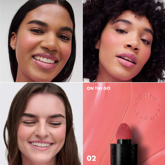 Sephora Collection Blush & Go Longwear Matte Liquid Blush For Lip and Cheek | 02 On The Go - Watermelon Pink Matte