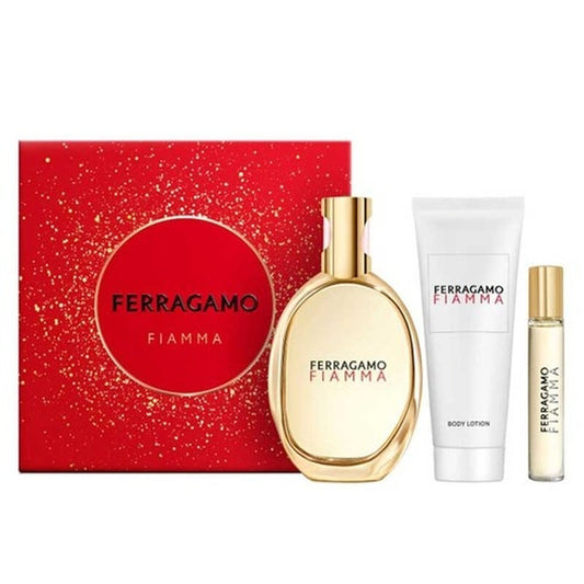 Salvatore Ferragamo Ladies Fiamma 3pcs EDP Gift Set
