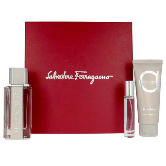 Salvatore Ferragamo Men's Bright Leather 3-Piece Gift Set