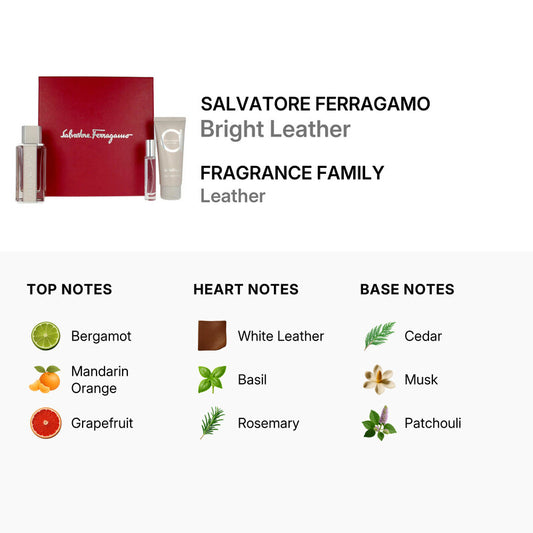 Salvatore Ferragamo Men's Bright Leather 3-Piece Gift Set