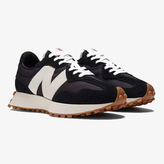 New Balance 327 Black White Gum Womens Shoes WS327BL