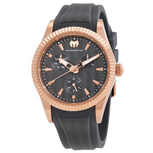 TechnoMarine Sea GMT / Sea Dream Quartz Charcoal Dial Ladies Watch (Item No. TM-719035)
